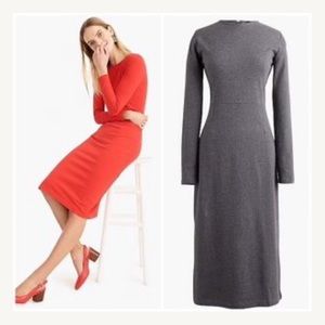 J.CREW Knit Sheath Dress In Gray